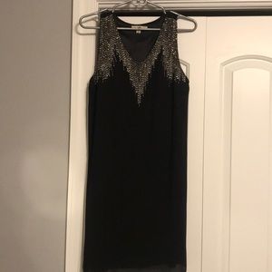 Ya Losangeles beaded black cocktail dress